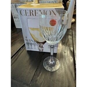 New‎ In Box Crystal Ceremony Echt Bleikristall Wine Glasses Set Of 4 Vintage
